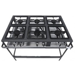 Fogão Alta Pressão 06 bocas 30x30cm Linha Econômica Brey