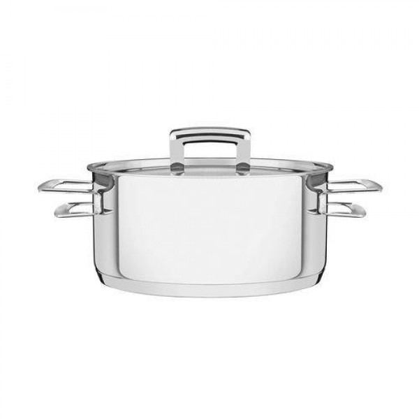 Caçarola Inox Brava Tramontina 24cm com Tampa e Alça 4,8 litros