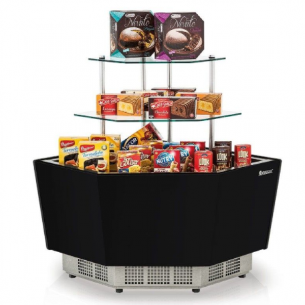 Expositor Neutro Aberto Linha Gourmet Elegance Super  MGNA-120 PR Gelopar