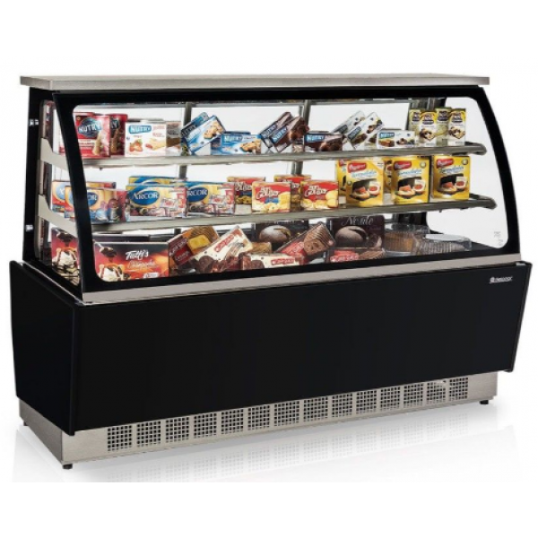 Balcão Vitrine Neutra  Linha Gourmet Elegance Super  MGSN-180 PR Gelopar