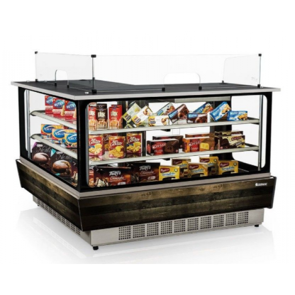 Balcão Vitrine Neutra Caixa Linha Gourmet Elegance Super  MGSX-160 MD Gelopar