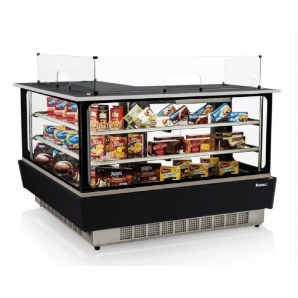 Balcão Vitrine Neutra Caixa Linha Gourmet Elegance Super  MGSX-160 PR Gelopar