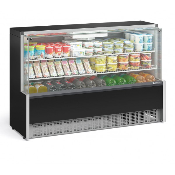 Balcão Vitrine Refrigerada Linha Aurora GPFA-175R PR Gelopar