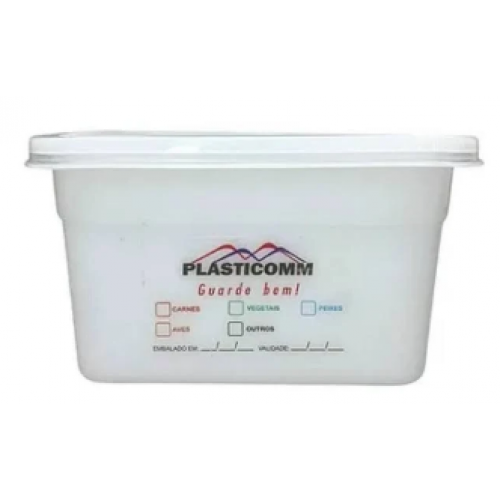 Caixa plástica 4 litros com tampa Plasticomm
