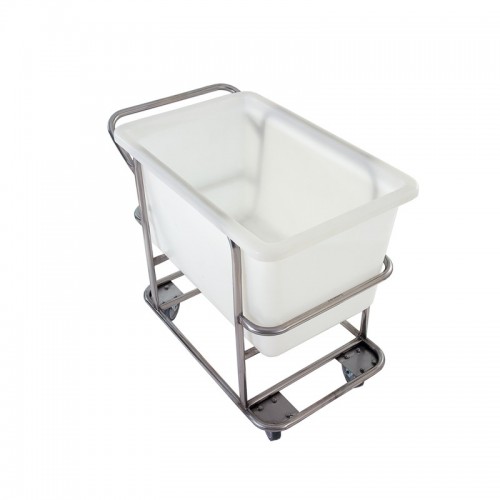 Carro com Cuba para 180 Litros em Aço Inox 304