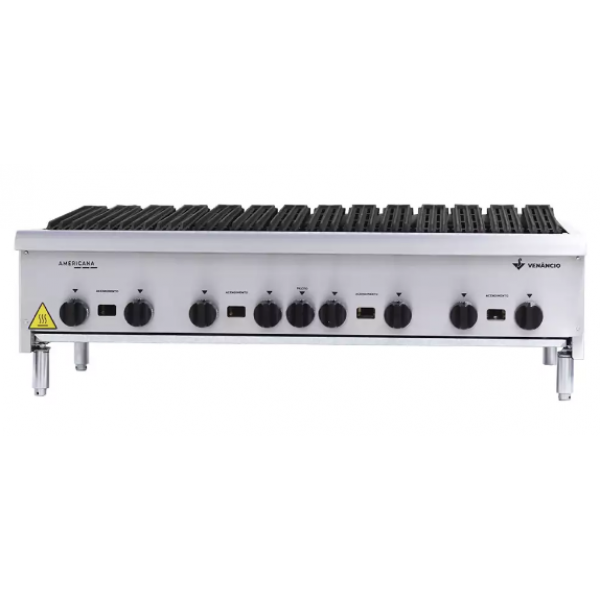 Chapa Americana Grill Charbroiler a Gás Venâncio 120 cm