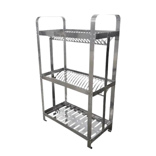 Escorredor Inox Industrial 40 pratos 18 copos Mak Inox