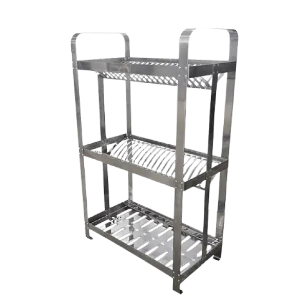 Escorredor Inox Industrial 40 pratos 18 copos Mak Inox