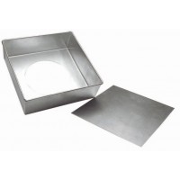 Forma Quadrada com Fundo Falso Alumínio 15x10cm R1423 Doupan