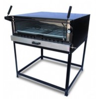 Forno a Gás com Pedra Refratária 95x95cm Cristal Aço