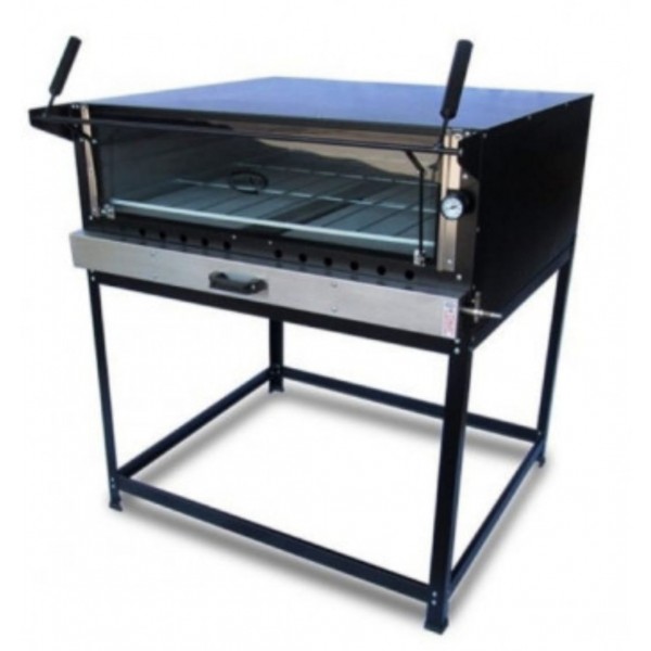 Forno a Gás com Pedra Refratária 95x95cm Cristal Aço