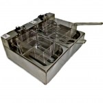 Fritadeira elétrica 2 cubas de 5 litros de óleo 220V Ribeiro