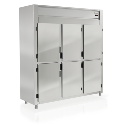 Geladeira Comercial em Inox com Controlador Eletrônico 6 Portas GREP-6 Gelopar