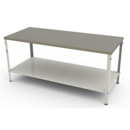 Mesa Com Tampo Inox e uma Prateleira Inferior 190x80x87cm M180 G2 Braesi