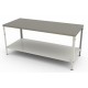 Mesa Com Tampo Inox e uma Prateleira Inferior 190x80x87cm M180 G2 Braesi
