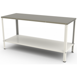Mesa Com Tampo Inox e uma Prateleira Inferior 160x60x87 cm M-160 G2 Braesi