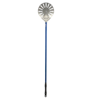 Pá Perfurada para Girar pizza Inox 23cm c/Cano em Alumínio Azul 142cm Weck