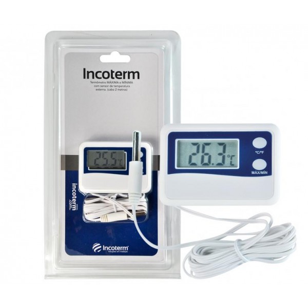 Termômetro Digital Máximo e Minimo Para Refrigeração com Cabo 
