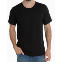 Camiseta Poliviscose Manga curta Preta