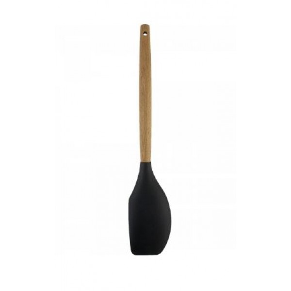 Espátula de Silicone Borda Curva com Cabo de Madeira CK3469 Clink